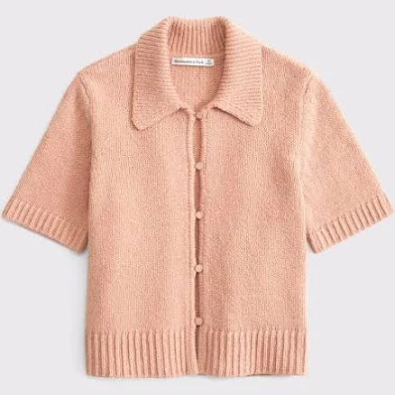 Abercrombie & Fitch Women's Short-Sleeve Collared Cardigan