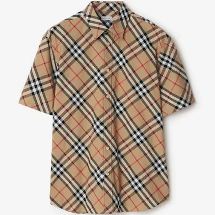 Burberry Check Men Cotton Shirt