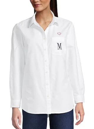 Lands' End Women's Embroidered Oxford Shirt