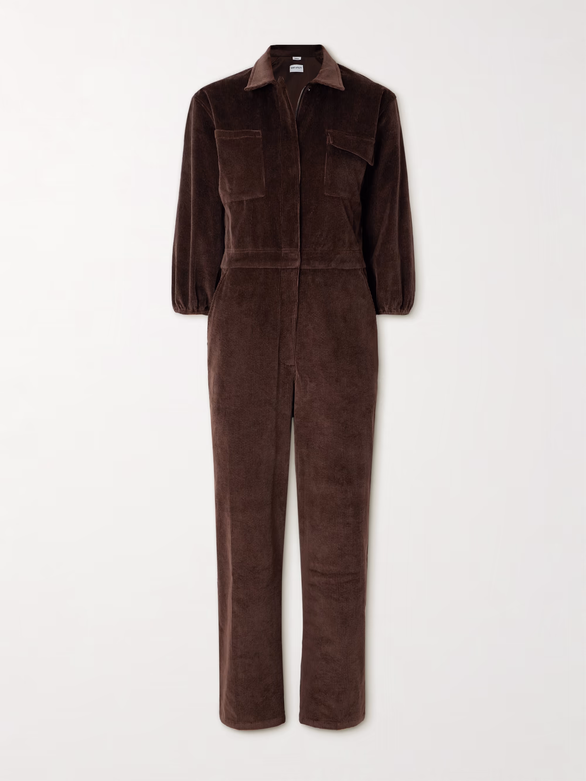 Two-tone Corduroy Jumpsuit