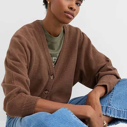 Loft Women's Dolman V-Neck Cardigan Sweater