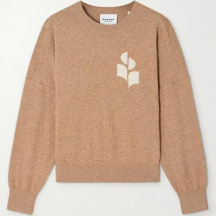 Marant Étoile Marisans Intarsia Cotton And Wool-blend Sweater - Women - Camel Knitwear - XXL