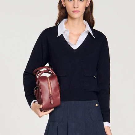 Sandro Women's Wool V-Neck Sweater