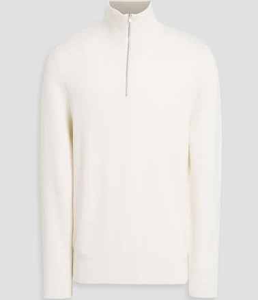 Sandro Knitted half-zip sweater - Men - Ecru Knitwear - XL