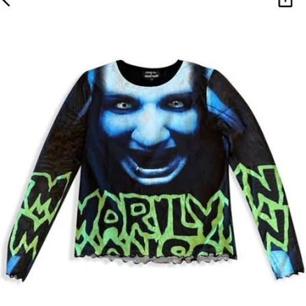 Marilyn Manson Mesh Long Sleeve Dolls Kill Collab