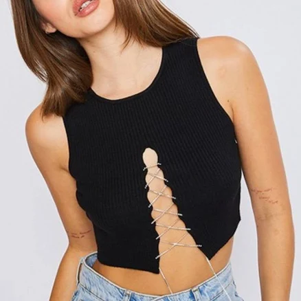 Jeweled Knit Top