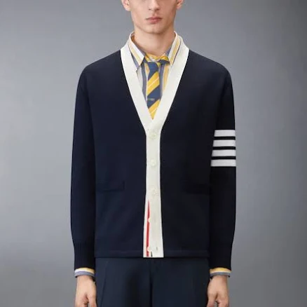 Crest Intarsia Jacquard Rugby Fit Cardigan