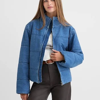 Loft Women's Denim Puffer JacketLoft Women's Denim Puffer Jacket