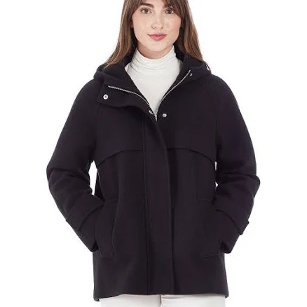 Nine West Women's Plaid Duffle Jacket