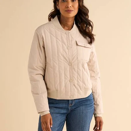Natural Reflections Aspen Quilted Bomber Jacket