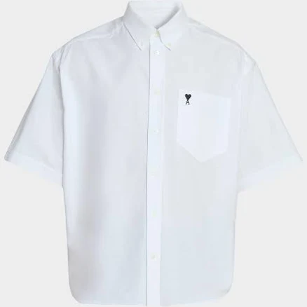 Men Ami Paris White Ami de Coeur Boxy Shirt