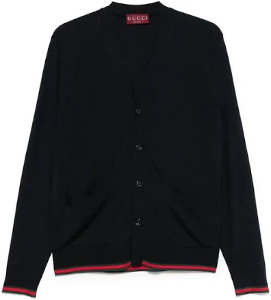 Gucci Cardigan Wool Web Detail