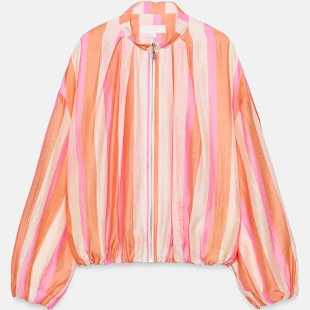 Zara Striped Bomber Jacket