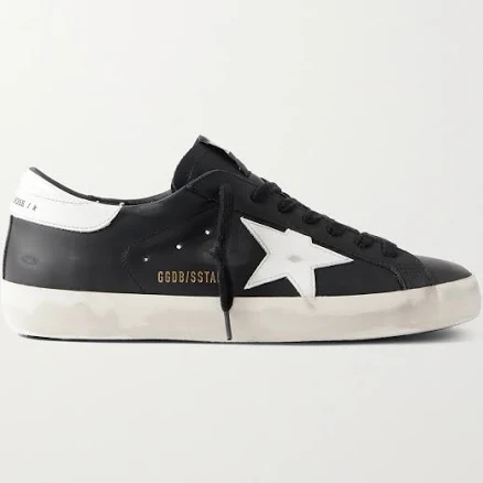 Golden Deluxe Brand - Men's Super-star Distressed-effect Low-Top Sneakers - Black - Goose - Sneakers - 9