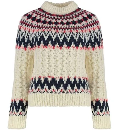 Moncler Women's Geometric Jacquard Wool Blend Sweater