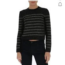 Saint Laurent striped jumper in black