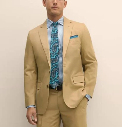 Brooks Brothers Men's Classic Fit Stretch Cotton Twill Suit Jacket