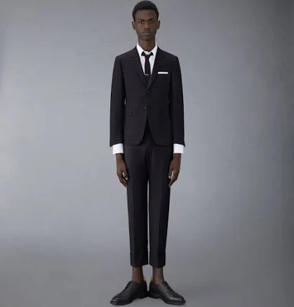Men's Twill Wool Classic Suit And Tie
