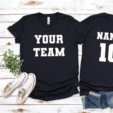 Personalized Sports T-Shirt with Name & Number