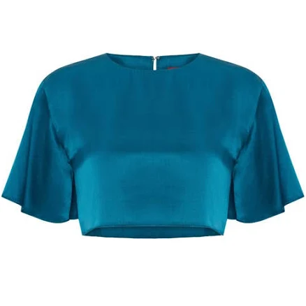 Pure Silk Oversized Crop Top