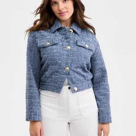 On 34th Women's Cropped Tweed Jacket