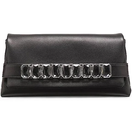 Jimmy Choo Women's Kya Crystal-Embellished Leather Clutch