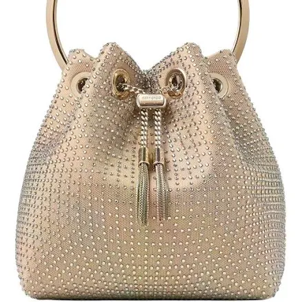 Jimmy Choo Crystal-embellished Mini Bag Bucket