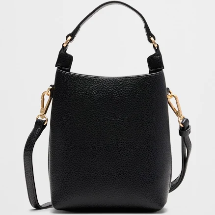 Women's Vegan Leather Micro Mini Bucket Crossbody Bag
