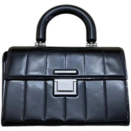 AMI Paris Quilted Leather Tote Bag