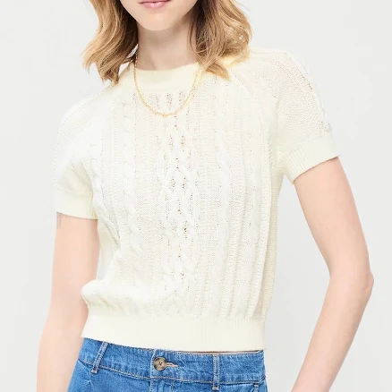 Old Navy Women's Seaside Cotton Cable-Knit Sweater