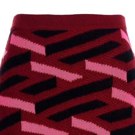 Versace Women's Geometric Intarsia Knitted Skirt