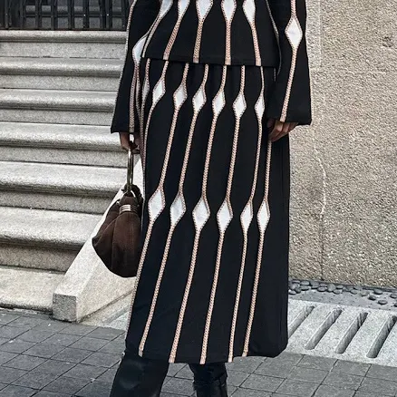 Geometric Maxi Skirt
