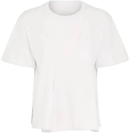 Sacai Women's Cotton Jersey T-Shirt with Pocket