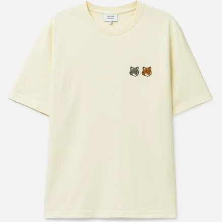 Maison Kitsuné Double Fox Head Comfort T-Shirt Unisex White/白色/화이트/ホワイト Size XS HBX