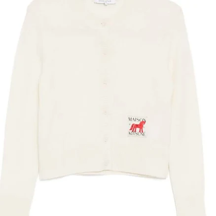 Maison Kitsuné Women's Logo-Patch Button-up Cardigan