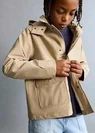 Hooded parka with pocket detailing