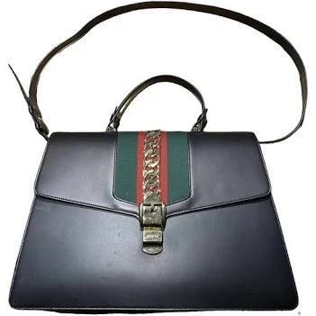GUCCI - Sylvie Leather Maxi Top-Handle Bag, Women , BlackGUCCI - Sylvie Leather Maxi Top-Handle Bag, Women , Black