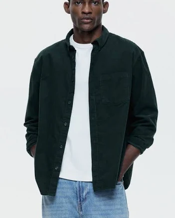 H&M Men's Regular-Fit Corduroy Shirt