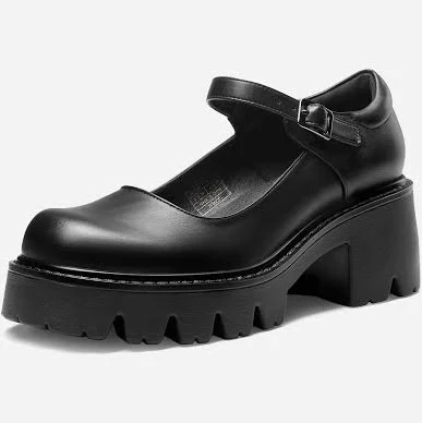 DREAM PAIRS Chunky Platform Mary Jane Pumps