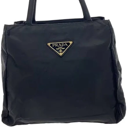 Prada Triangle-Logo Tote Bag