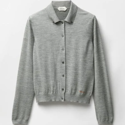 Versace Embroidered Wool Knit Cardigan