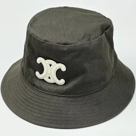 Celine Triomphe Bucket Hat In Cotton Gabardine 2aue5968p