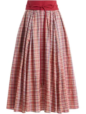 Rosie Assoulin Women's Pleated Silk-blend Skirt