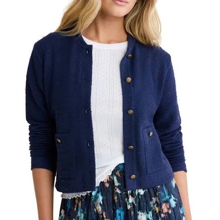nz by Nic+Zoe Bouclè Knit Bomber Jacket