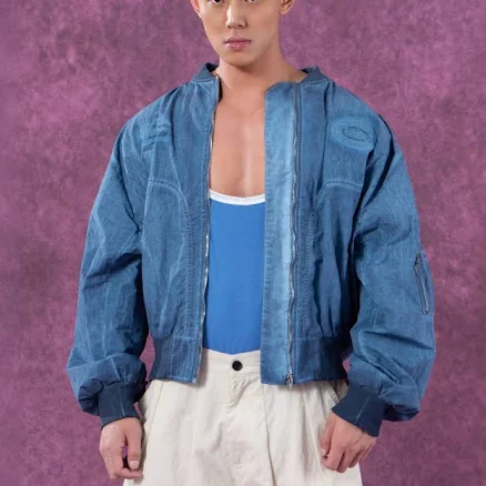 Crinkled Bomber Jacket