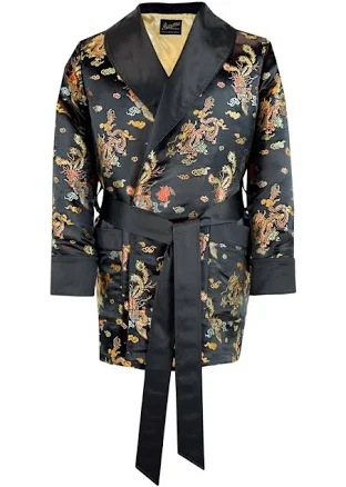 Dragon Brocade Men's Smoking Jacket