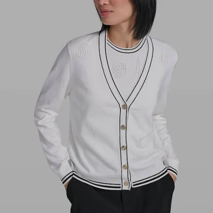 KARL LAGERFELD Paris Logo Cardigan