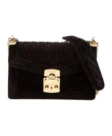 MiuMiu Miu Women's Confidential Matelassé Velvet Bag