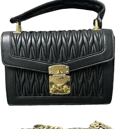 Miu Miu Miu Confidential Matelassé Nappa Leather Bag