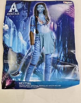 Avatar Neytiri Cosplay Bodysuit Deluxe Adult Blue Size Small Tall 4-6